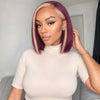 5x5 Glueless Short Bob Wig 613/99J Silky Straight Human Hair
