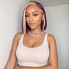 5x5 Glueless Short Bob Wig 613/99J Silky Straight Human Hair