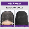 Dreadlock Style 5x5 fermeture dentelle sans colle perruque mi partie