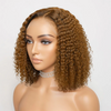 13x4 Bob HD Lace Frontale Perruque Deep curly Mélange tendance Couleur