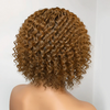 13x4 Bob HD Lace Frontale Perruque Deep curly Mélange tendance Couleur