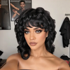 Design limité Perruque Mulet Wavy Sans Colle Wear Go Cheveux Humains