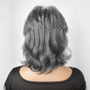 Salt and Pepper Mullet Wig Put on and Go Shaggy Layered Short 80s Pixie Cut Wig with Curly Bangs 100% Human Hair