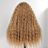 Perruque De Cheveux Humains Bandeau Ondulé Profond De Couleur Blond Miel