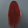 Perruque Ondulée En Dentelle Avec Fermeture 5x5 Sans Colle Auburn Brun Rougeâtre #33
