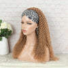 Perruque De Cheveux Humains Bandeau Ondulé Profond De Couleur Blond Miel