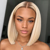 #4/613 Perruques Bob Blondes Avec Racines Marron Foncé Perruques Bob Ombre Closure Lace