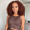 Auburn Brown 5x5 Closure Lace Glueless Ventilated Wig 4C Afro Kinky Curly Wig 100% Human Hair