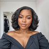 Perruque Sans Colle Noire 5x5 Closure Lace C Part | Conception Limitée