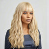 Blonde 613 Vague De Corps Sans Colle Avec Frange Cheveux Humains Facile Et À Porter