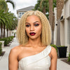 Blonde 613 Kinky Curly Bob Glueless 5x5 Closure Lace Facilement Reteinte