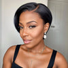 Perruque frontale en dentelle C coupe Pixie 5x5 Boss Look 100 % cheveux humains