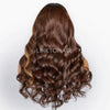 5x5Perruque Sans Colle Loose Wave Couleur Mélangé #4/27 Bouclé Cheveux Humains