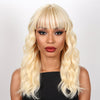 Flawless Easy Wear 613 Blonde Body Wave Cheveux longs pour femmes avec frange
