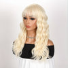 Flawless Easy Wear 613 Blonde Body Wave Cheveux longs pour femmes avec frange