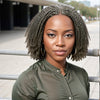 Perruque Bob Sans Colle En Dentelle Avec Fermeture 5x5 Style Dreadlock Sel Et Poivre