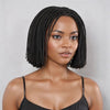 LinktoHair Coiffures tressées noires naturelles Bob Wigs Micro Twists sénégalais
