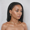 LinktoHair Coiffures tressées noires naturelles Bob Wigs Micro Twists sénégalais