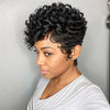 Perruque en dentelle naturelle coupe Pixie noire tendance de LinktoHair