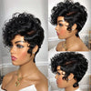 Perruque en dentelle naturelle coupe Pixie noire tendance de LinktoHair