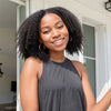 Perruques Afro Bouclées Sans Colle V Part Cheveux Humains Sans Laisser De Côté Adaptés Aux Débutants