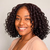 LINKTOHAIR Twist Roll Wave Bob Sans Colle 5x5 Fermeture Dentelle Perruque Cheveux Noirs Courts