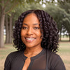 LINKTOHAIR Twist Roll Wave Bob Sans Colle 5x5 Fermeture Dentelle Perruque Cheveux Noirs Courts