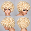 Monroe Même Style | Perruque Bob bouclée rebondissante blonde 613 en dentelle HD 5x5 avec frange 100% cheveux humains pour débutants