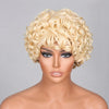 Monroe Même Style | Perruque Bob bouclée rebondissante blonde 613 en dentelle HD 5x5 avec frange 100% cheveux humains pour débutants