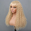 Ready Go#613 Perruque Blonde Ondulée Profonde Cheveux Longs Avec Frange Adapté Aux Débutants