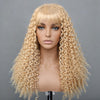 Ready Go#613 Perruque Blonde Ondulée Profonde Cheveux Longs Avec Frange Adapté Aux Débutants