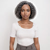 Perruque Lace Front Wig HD 13x4 aux cheveux gris poivre et sel 100 % humains