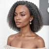 Perruque Lace Front Wig HD 13x4 aux cheveux gris poivre et sel 100 % humains