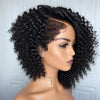 Perruque Bob Courte Sans Colle Pixie Bouclée Cheveux Humains Dentelle Frontale Perruque