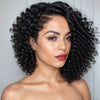Perruque Bob Courte Sans Colle Pixie Bouclée Cheveux Humains Dentelle Frontale Perruque