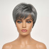 Linktohair Perruque Courte Coupe Lutin En Cheveux Humains Sel Et Poivre