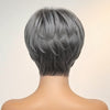 Linktohair Perruque Courte Coupe Lutin En Cheveux Humains Sel Et Poivre
