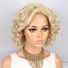 Perruques courtes ondulées en cheveux humains #613 Blonde Lace Front Bob Wigs