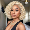 Perruques courtes ondulées en cheveux humains #613 Blonde Lace Front Bob Wigs