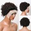 Perruque Coupe Lutin Bouclée Naturelle Avant De Dentelle Indétectable 100% Cheveux Humains