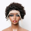 Perruque Coupe Lutin Bouclée Naturelle Avant De Dentelle Indétectable 100% Cheveux Humains
