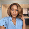 Perruque sans colle Toffee Brown Mix Blonde 5x5 Closure Lace C Part