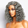 Perruque 100 % cheveux humains avec fermeture en dentelle HD 5x5 Loose Wave Salt And Pepper