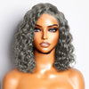 Perruque 100 % cheveux humains avec fermeture en dentelle HD 5x5 Loose Wave Salt And Pepper