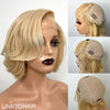 Perruque En Dentelle De Fermeture 4x4 Sans Colle De Style Bob Blond 613 Au Design Limité À La Mode