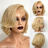 Perruque En Dentelle De Fermeture 4x4 Sans Colle De Style Bob Blond 613 Au Design Limité À La Mode