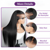 Linktohair Perruque Pré-Tressée Droite 13x4 Dentelle Frontale Perruques 100% Cheveux Humains