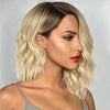 Perruque de cheveux humains Bob, coupe courte asymétrique sans colle, blond 1B/613